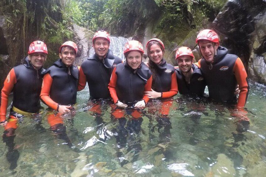 Gorge Walking in an Amazonian scenery