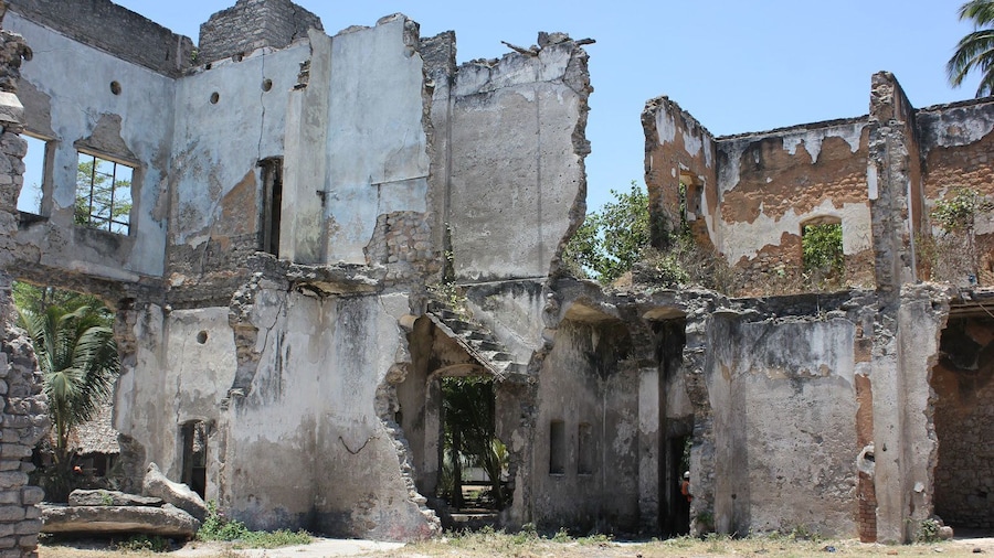 Ruined structures at Bagamoyo in Dar es Salaam