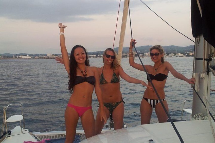 Clients enjoying their time on board