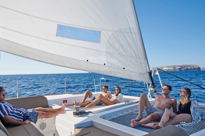 Santorini Platinum Half-Day Semi Private Catamaran Cruise