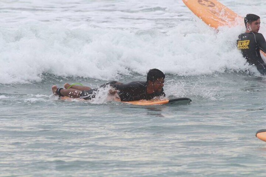 Surfing in Weligama