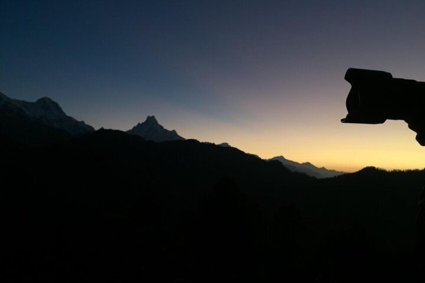 Capturing the stunning view from Poon Hill.