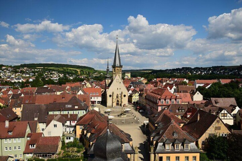 Weikersheim, Marktplatz von oben