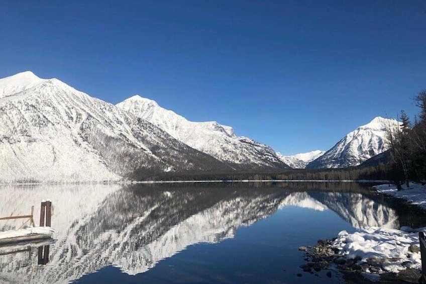 Perfect blue bird day on Lake McDonald in West Glacier