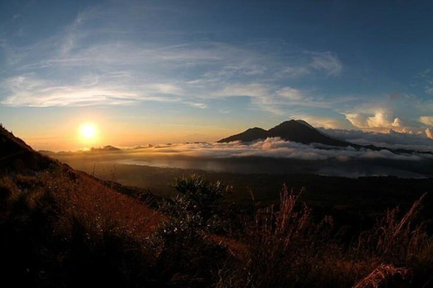 Sunrise hiking on stunning Mount Batur volcano & Hot Spring