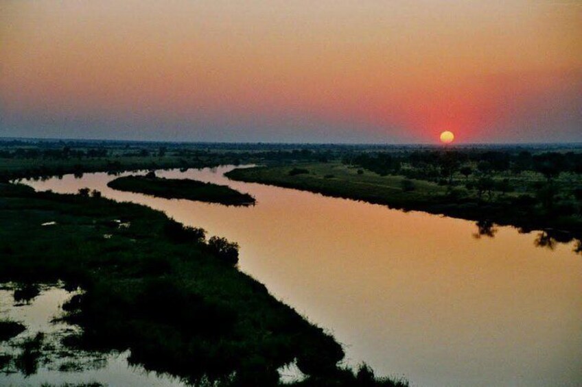 Beautiful sunset in Rundu 