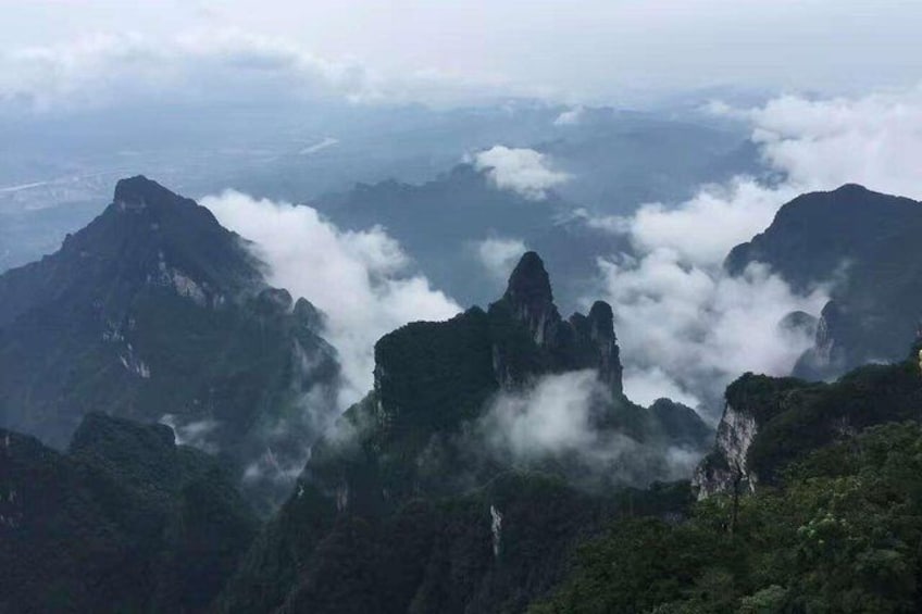 Tianmen mountain view from top