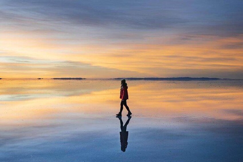 Sunset over Salar de Uyuni! 