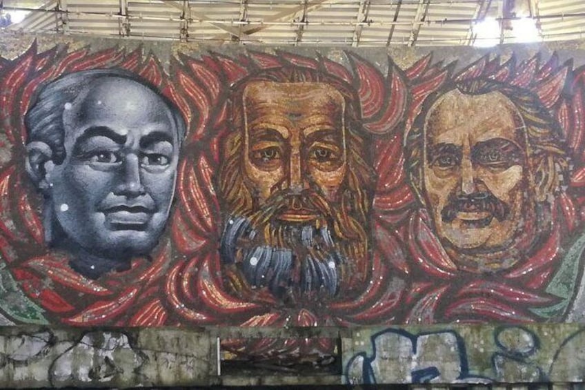 Symbol of the Communism Buzludzha monument and the Rose valley