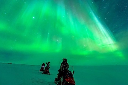 Northern Lights Snowmobile Safari from Rovaniemi with Campfire Picnic