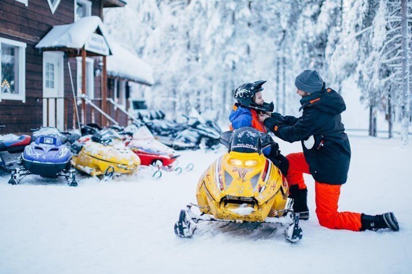 Lapland Family Snowmobile Safari from Levi