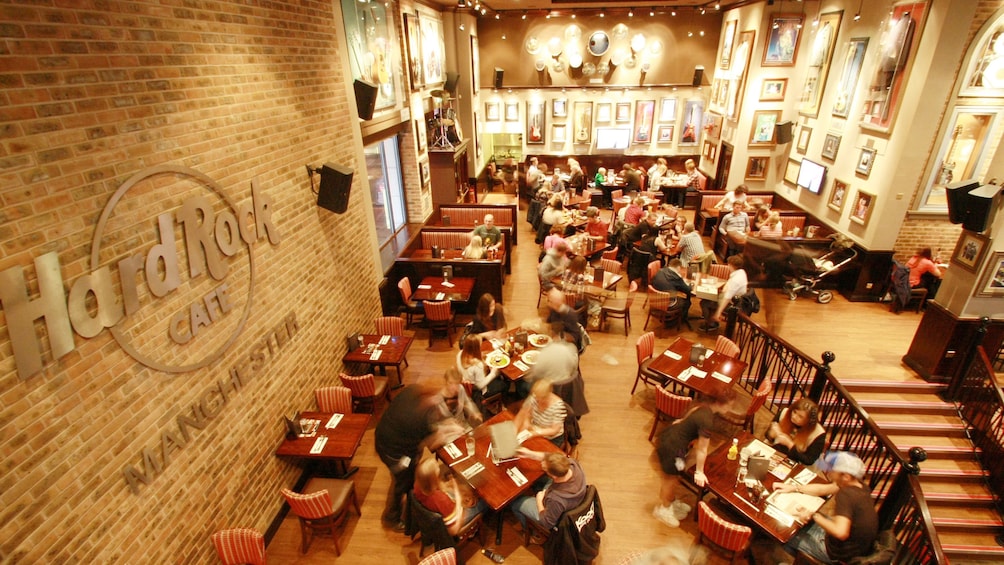 interior of hard rock cafe in Manchester