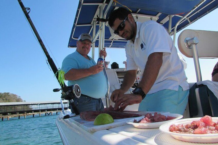 Fresh made ceviche with your catch!