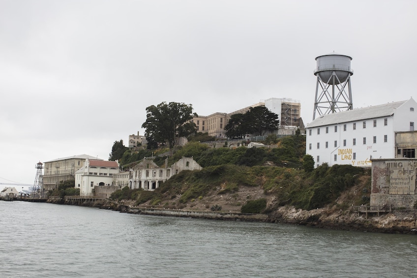 Alcatraz on a gray day in San Francisco
