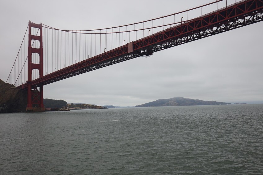 The Golden Gate Bridge on an overcast day