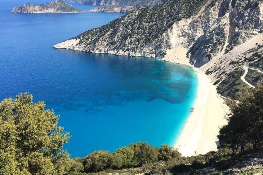 Myrtos beach view