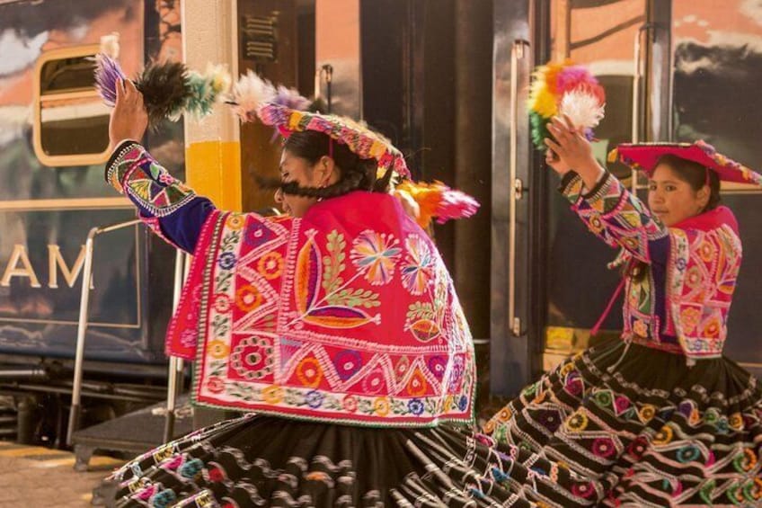 Andean woman dancing