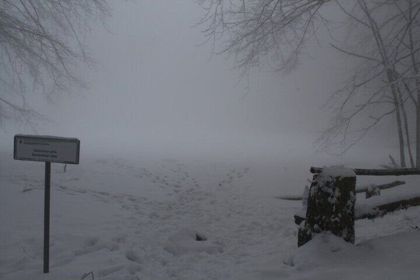 The frozen Garanohur lake