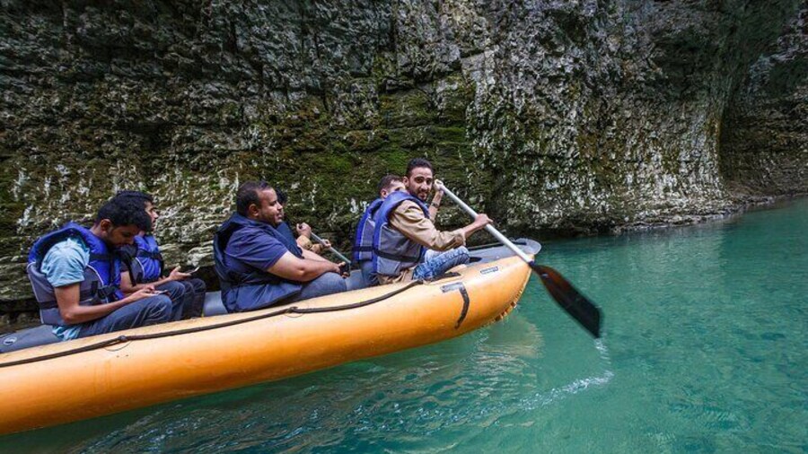 Boating in Martvili canyon