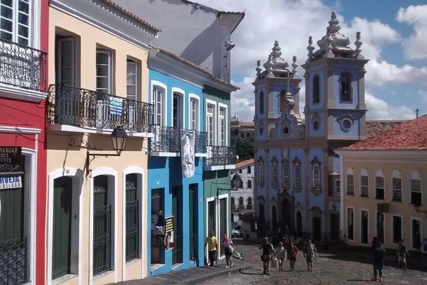 Pelourinho Square with church