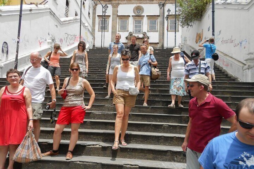 Pelourinho: exercise on stairs