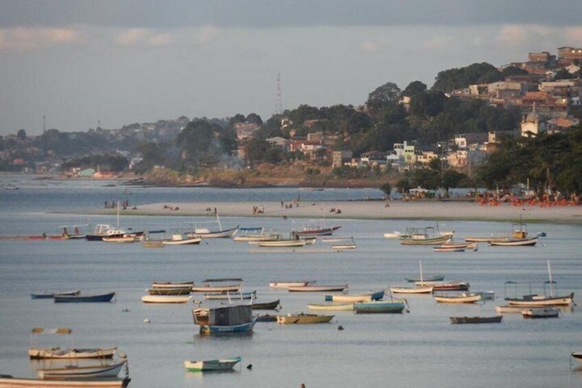 Ribeira: beach and fishermen small boats