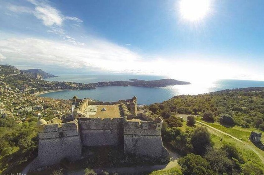 Aerial view over French Riviera