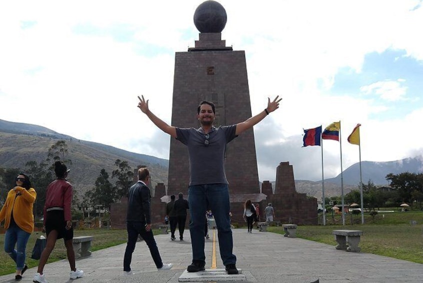 Standing on the Equator Line