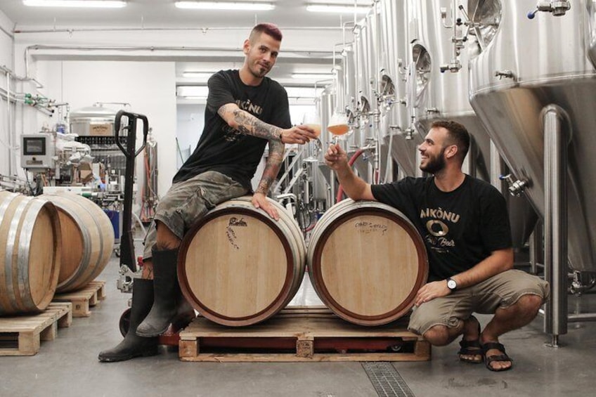 Cellar Tour & Beer Tasting at Mykonos Brewing Company