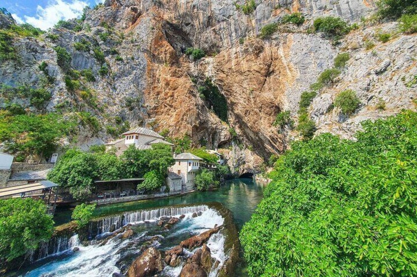 Blagaj Tekke and spring of river Buna
