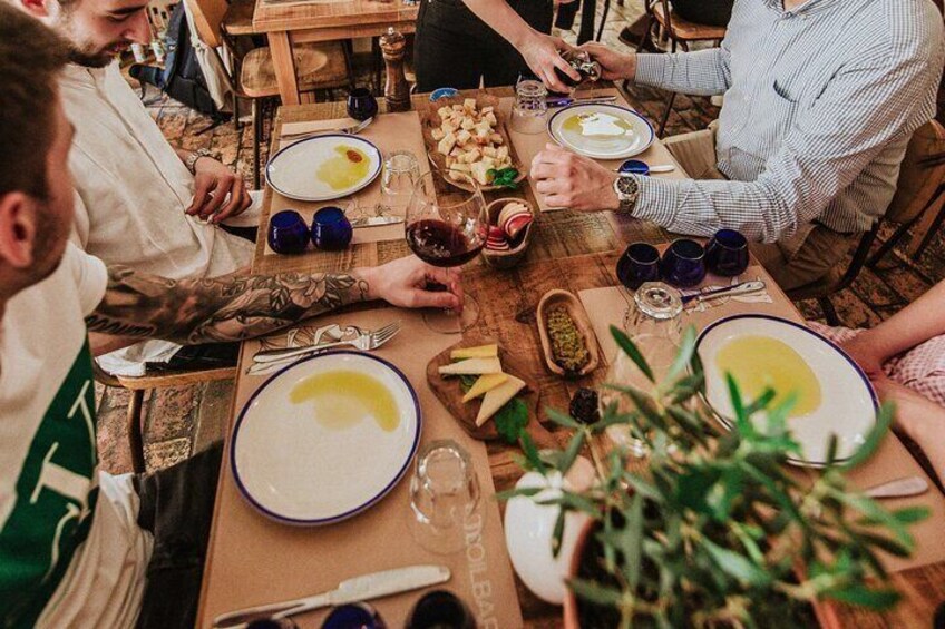 Split Wine and Olive Oil Tasting