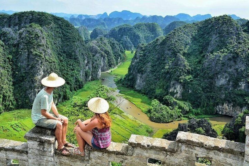 Panoramic of Tam Coc View from Mua Cave