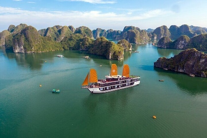 Peony Cruise 5* Lan Hạ Bay 2 days 1 night with 2 ways transfer