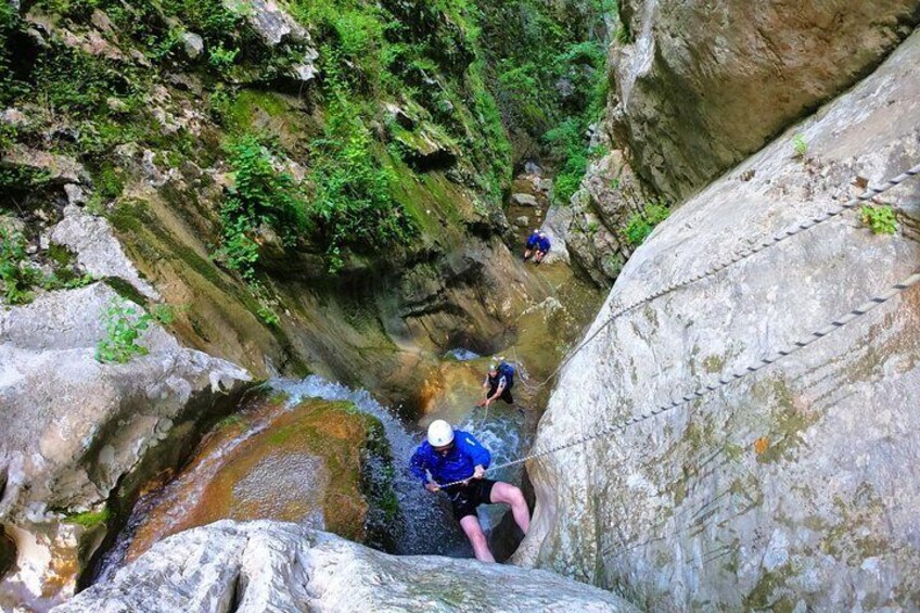 In the Spring and Autumn there is a lot of the water in the canyon