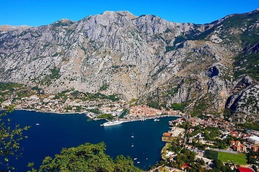 View point at Kotor city from Vrmac 