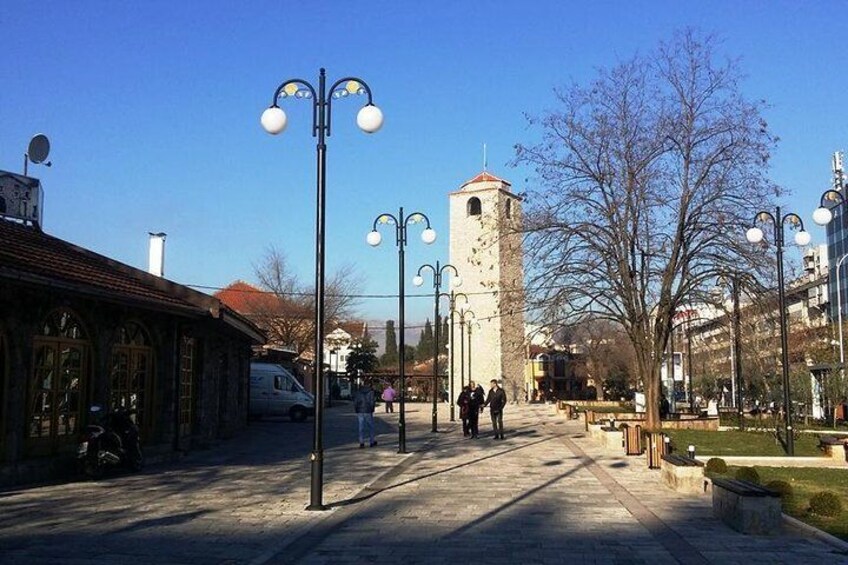 Old town Podgorica and watchtower, place with good restaurant.