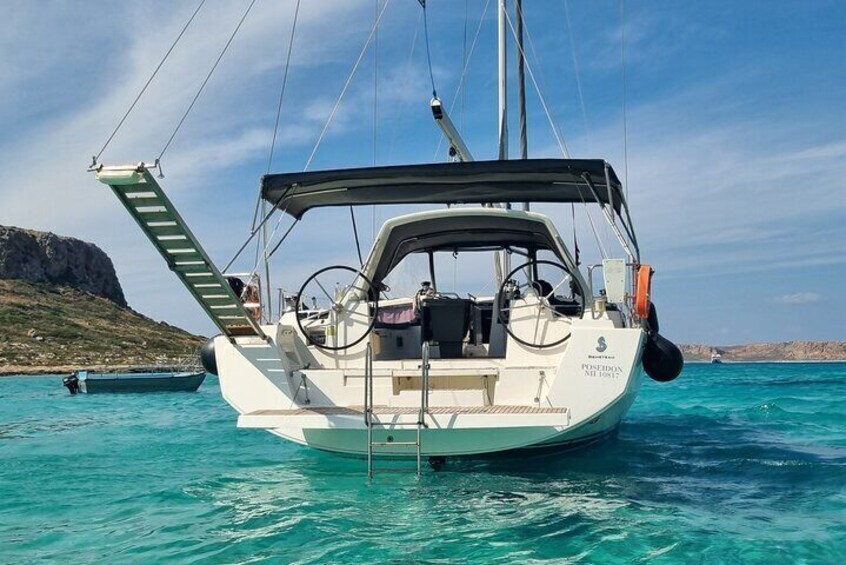 Private Sailing Cruises to Balos Lagoon and Gramvousa with meal.