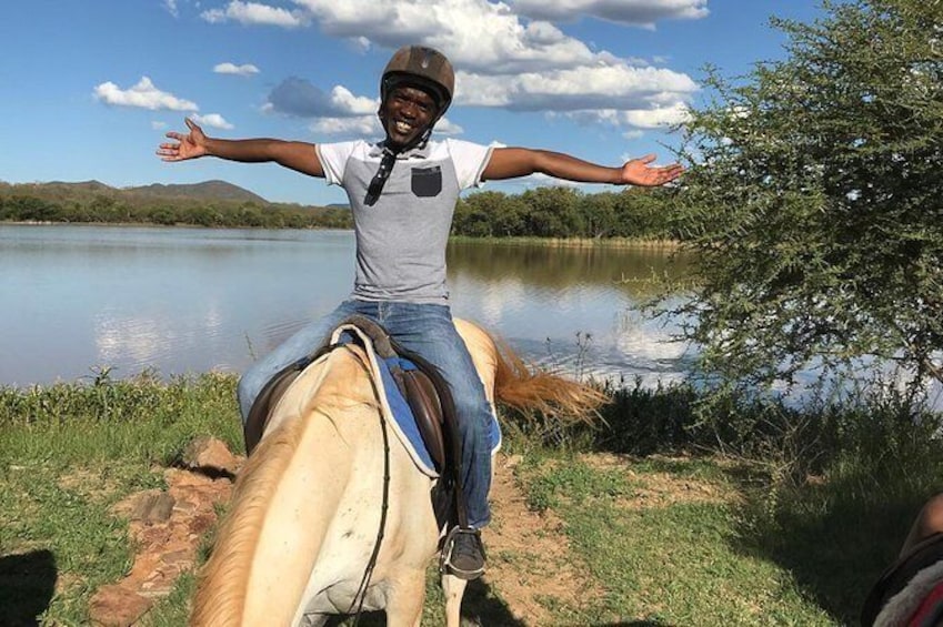 Show item 1 of 10. Guided Pony Riding in the Tranquil Surroundings of the Notwane Dam