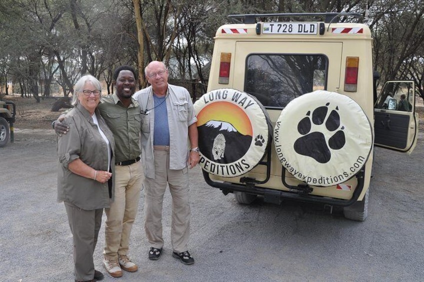 Team Long Way Expeditions with our clients at Tarangire national park