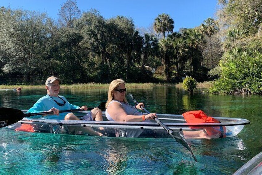 Paddling into the springs!