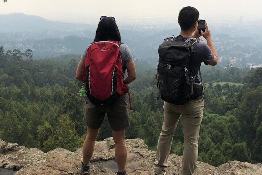 Panoramic view of Addis Ababa from Entoto Mountain. 