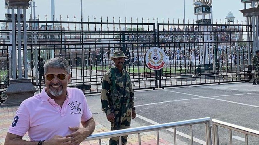 Our guest enjoying the time at Wagah border stadium.