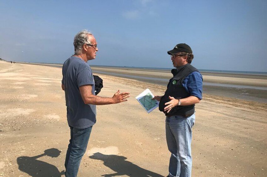 with Paul Walk on Omaha Beach