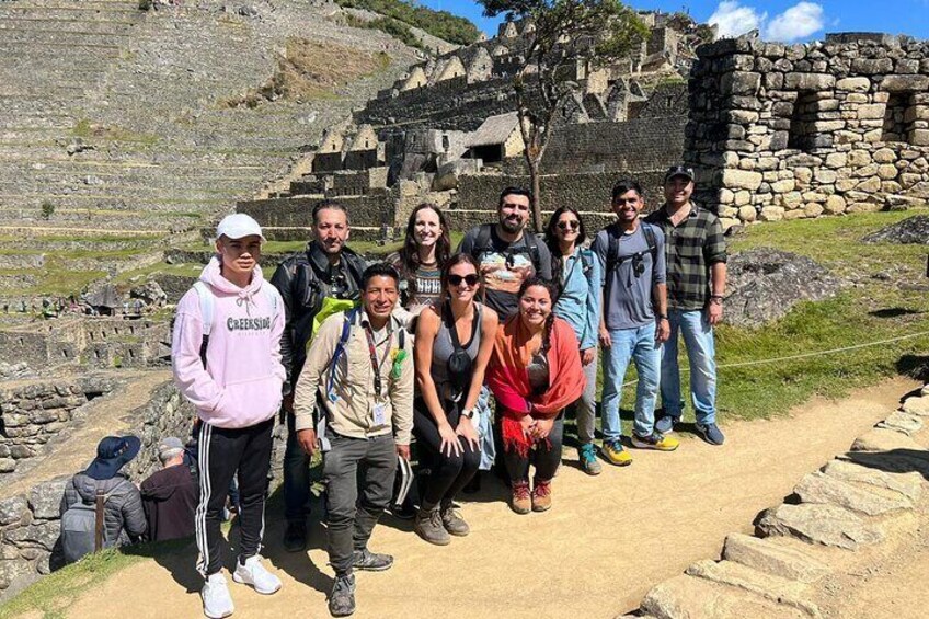 The guided tour at Machu Picchu