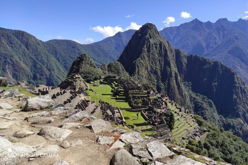 The Inca TRail and Machu Picchu at the back ground