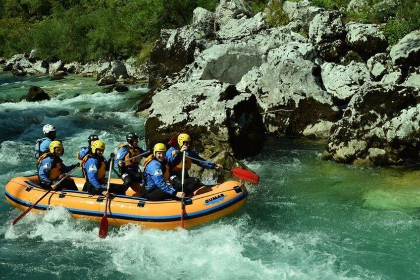 Rafting on Soča