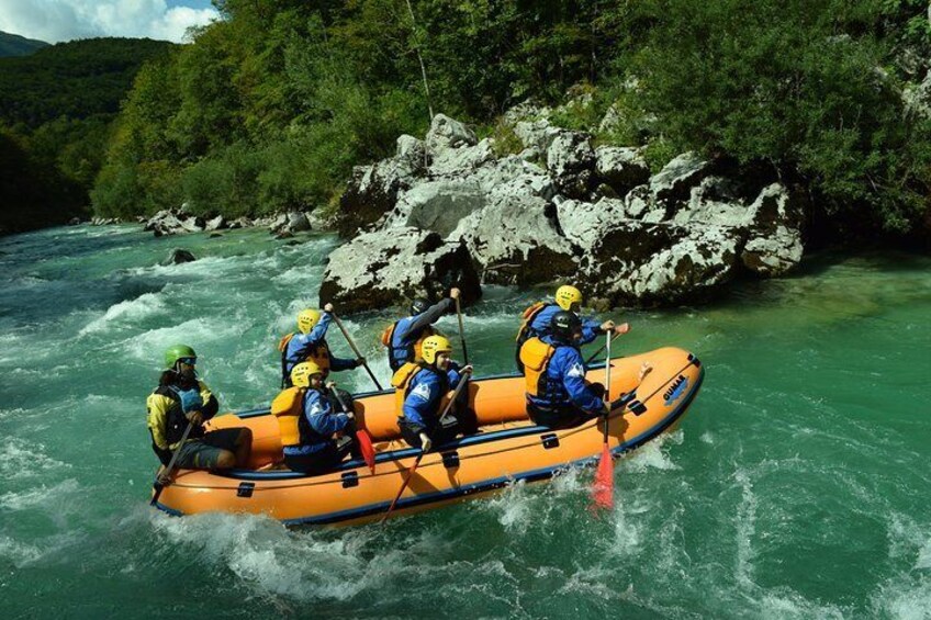 Rafting on Soča