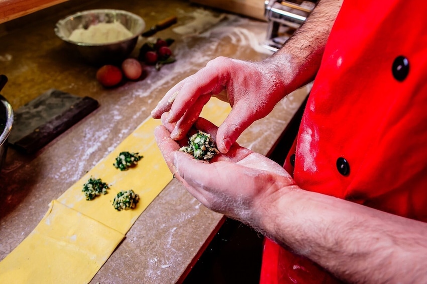 Show item 1 of 5. Emilian Cooking class with a local chef at the farmhouse