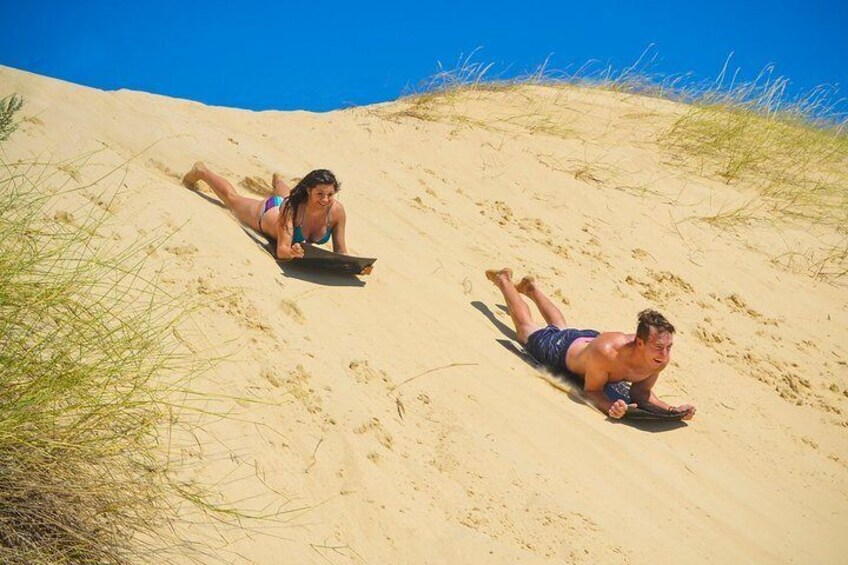 Sandboard on our flat boards