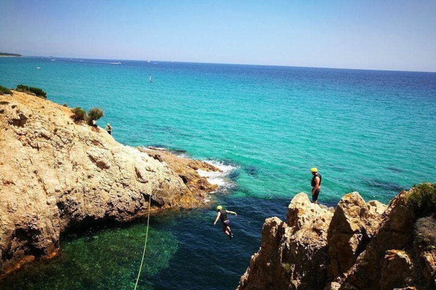 Cagliari: Professional Guided Coasteering Tour from Chia